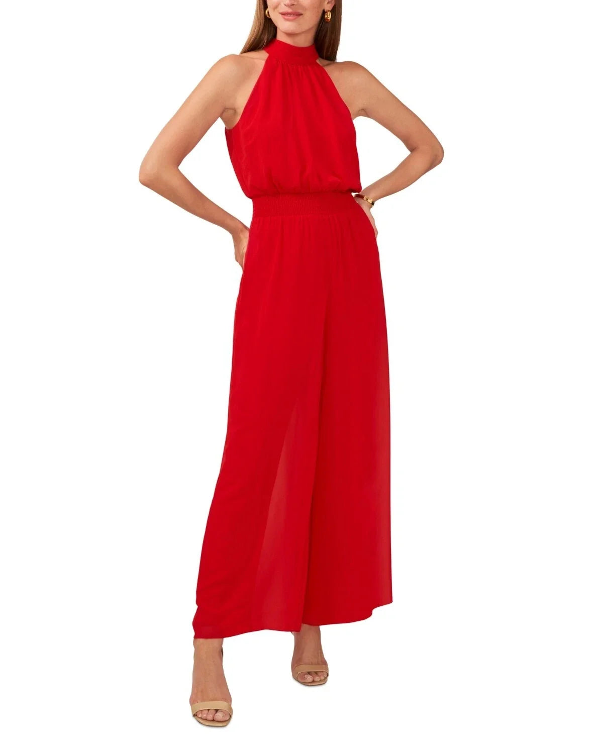 Vince Camuto Womens Halter Jumpsuit, Medium