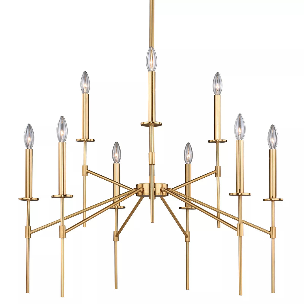 VAXCEL H0180 Kedzie 9L Chandelier Brass