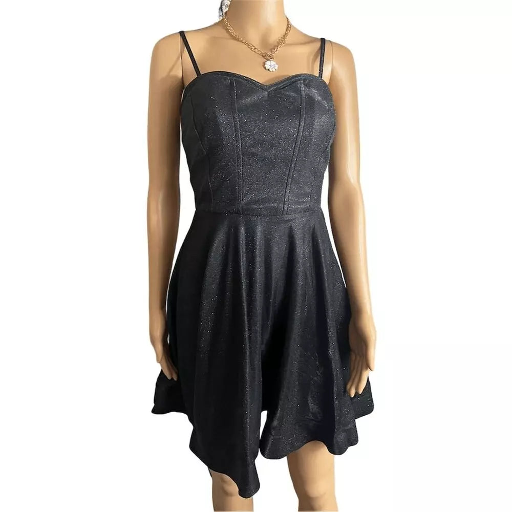 Wow Couture Womens Sweet Heart Fit and Flare Textured with Lurex Dress,Small