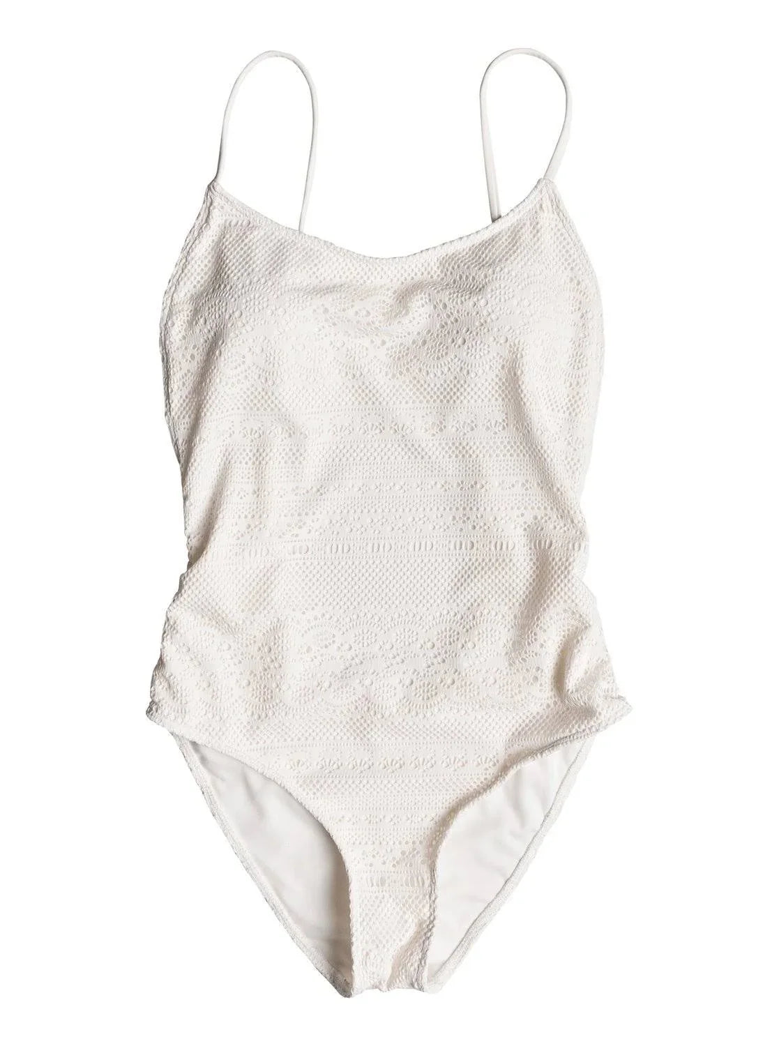 Roxy Womens Surf Memory One Piece Swimsuit, Marshmallow, Large