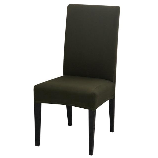 Solid Color Chair Cover Stretch Spandex Seat Cover For Office Wedding Banquet Hotel Home Chair Covers Banquet Chair Seat Protector Slipcover For Home Party Hotel Wedding Ceremony