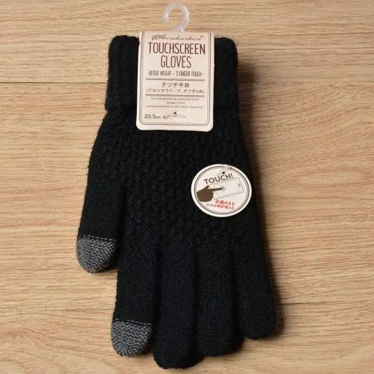 Women New Wool Knitted Gloves Winter Warm Thick Touch Screen Gloves Solid Mittens For Women For Winter Gloves Winter Touch Screen Gloves for Women and Men