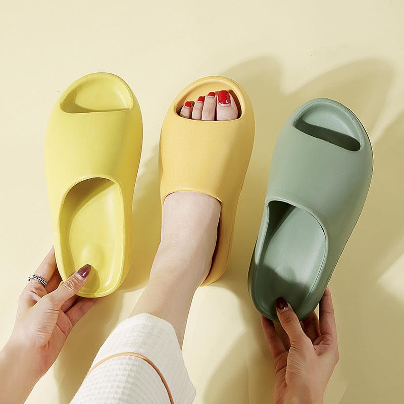 Women Platform Flat Slippers Outdoor Flip Flops Summer Beach Fashion Indoor Slippers Unisex Men Non-slip Slides Thick Sole Home House Cloud Cushion Sandals For Indoor And Outdoor