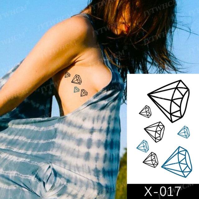 Women's Different Stickers Tattoo Temporary Waterproof Neck Arm Leg Tattoo Colorful Design