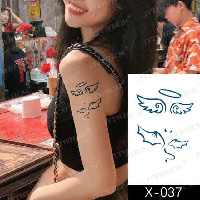 Women's Different Stickers Tattoo Temporary Waterproof Neck Arm Leg Tattoo Colorful Design