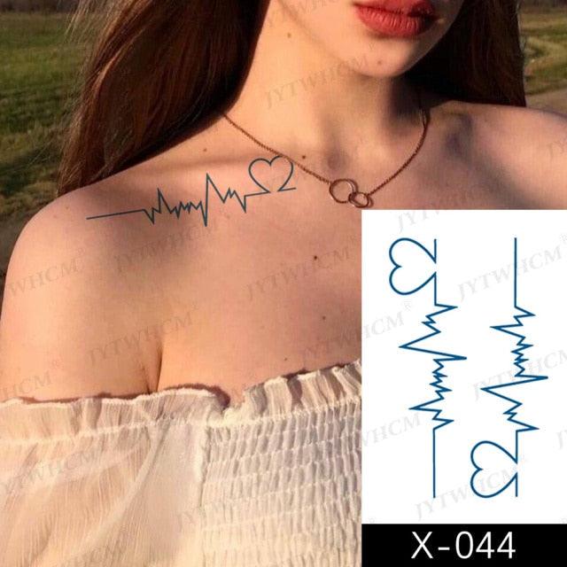 Women's Different Stickers Tattoo Temporary Waterproof Neck Arm Leg Tattoo Colorful Design