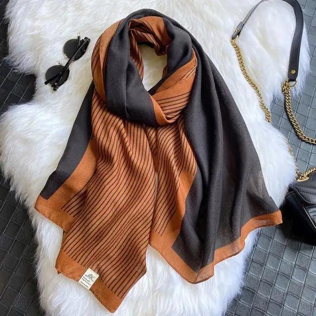Women Scarf Leopard Print Cotton Large Size Scarfs For Winter Shawls Winter Warm Casual Wear For Women Lovely Floral Tassel Cotton ab Shawls Lady Silk Wraps Scarves